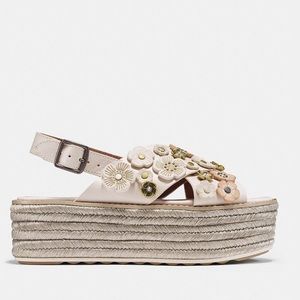 Coach Espadrille Sandal With Tea Rose